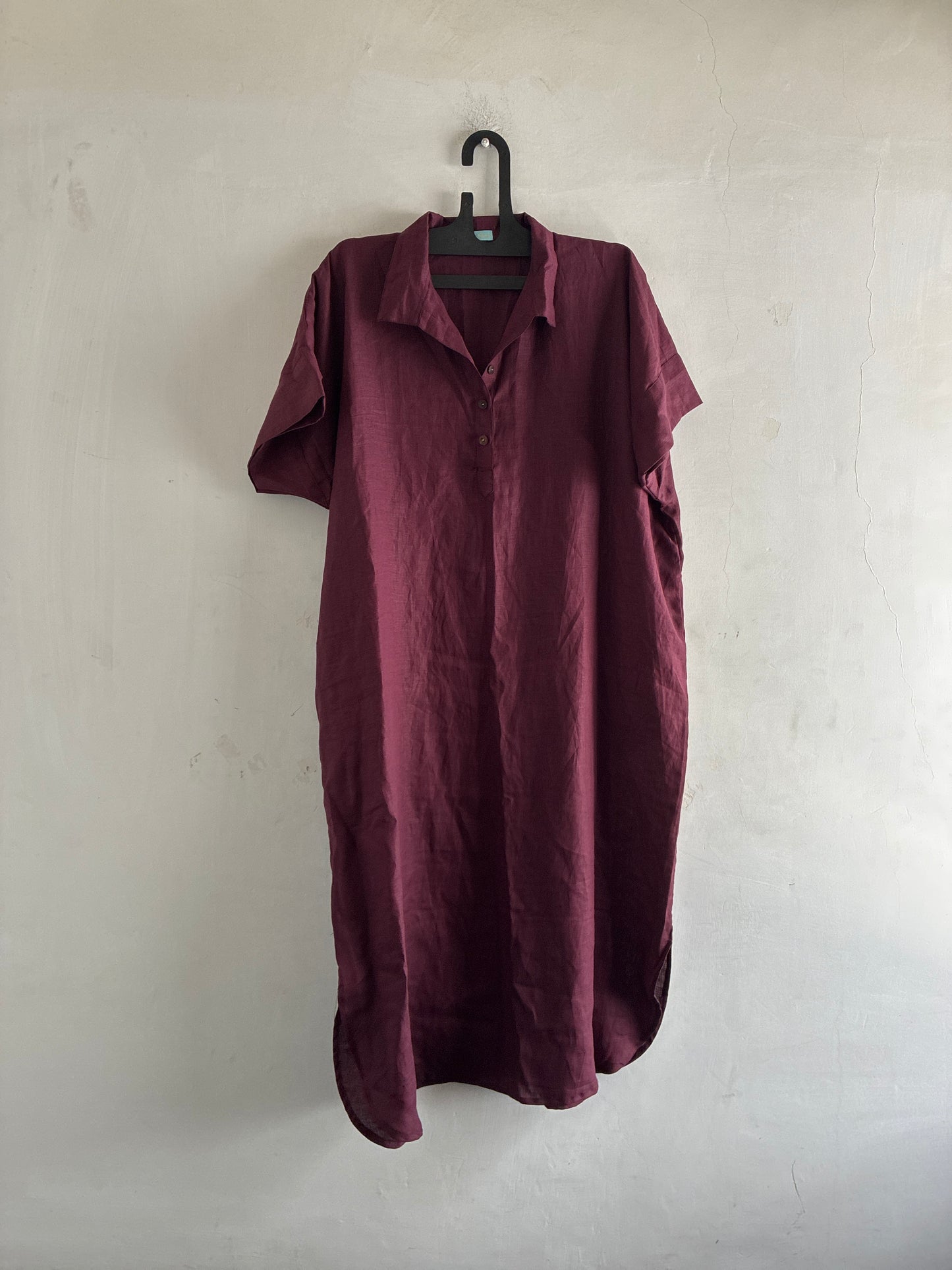COLLARED LINEN TUNIC