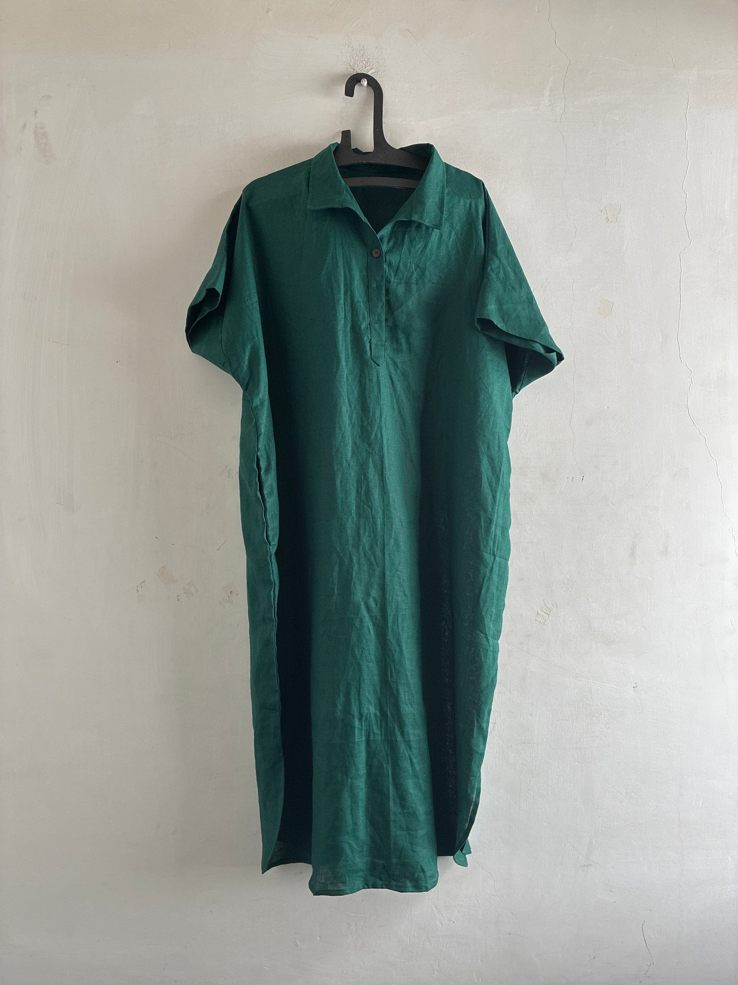 COLLARED LINEN TUNIC