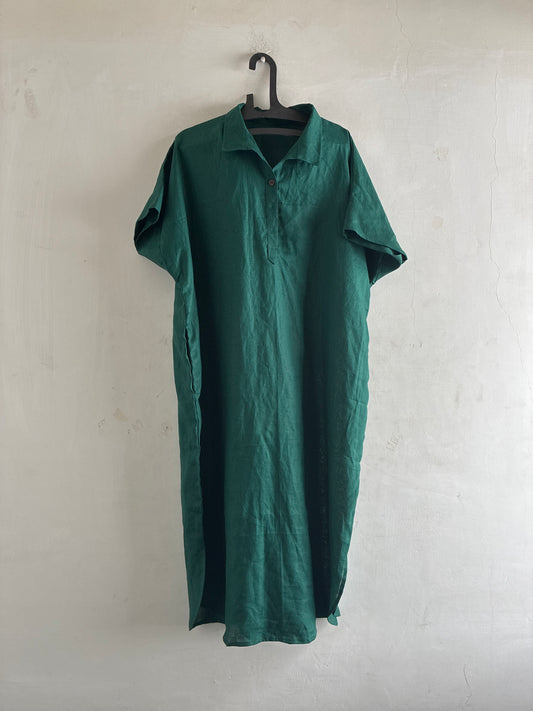 COLLARED LINEN TUNIC