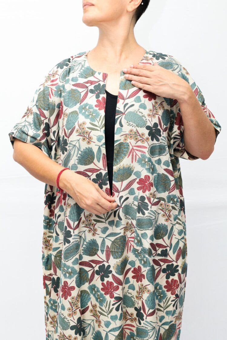 front zip to hip  nighty