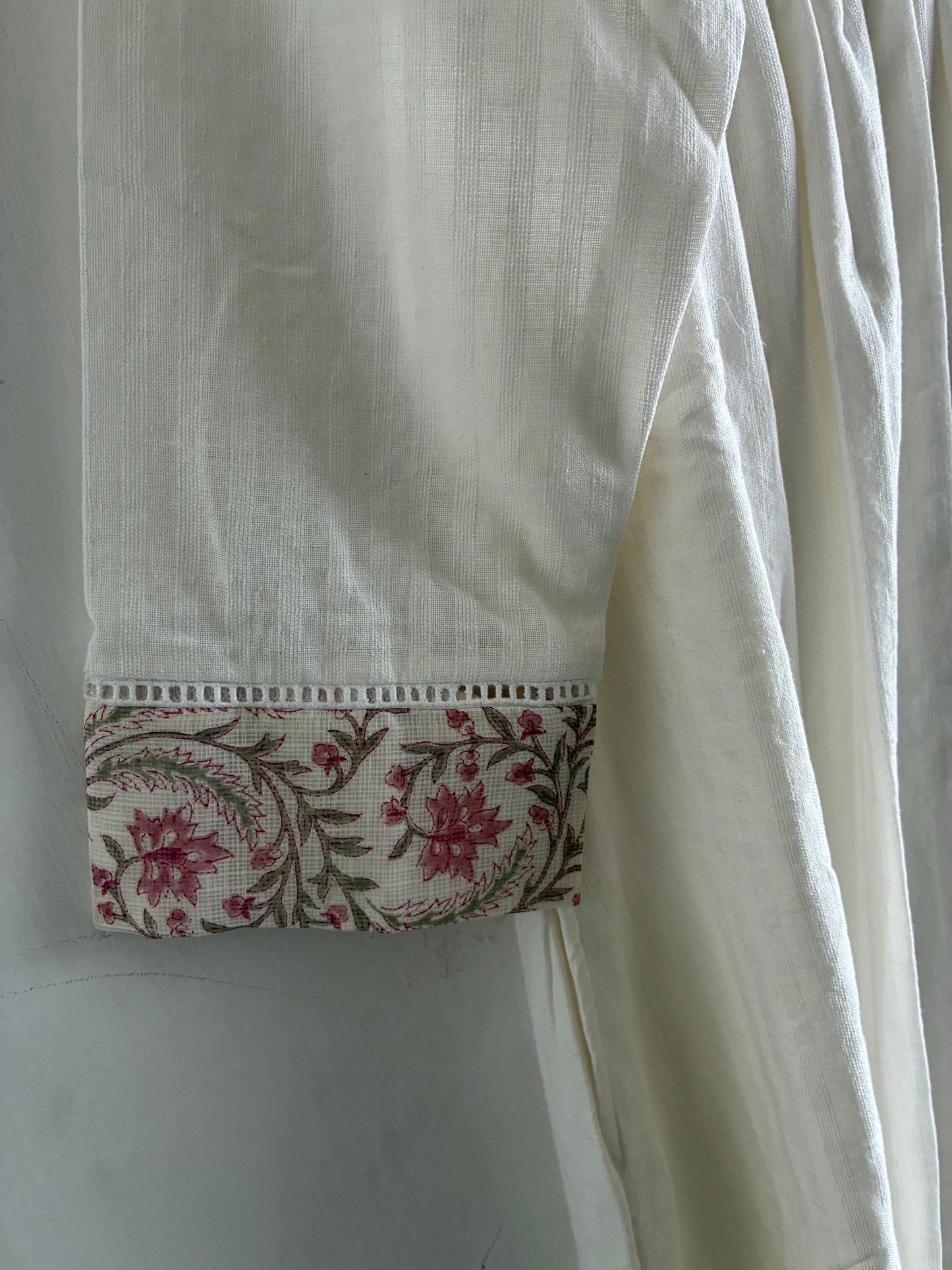 white gathered