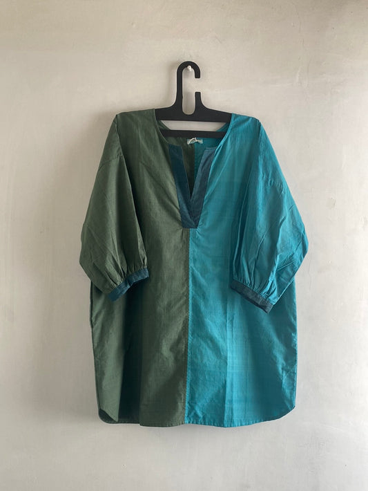 handloom peasant sleeve tunic