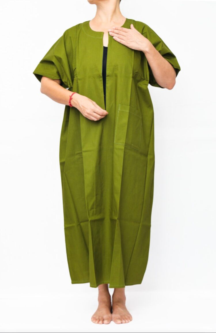 front zip to hip  nighty