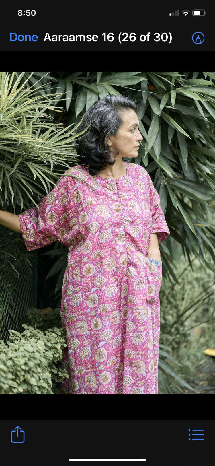 front zip to hip  nighty