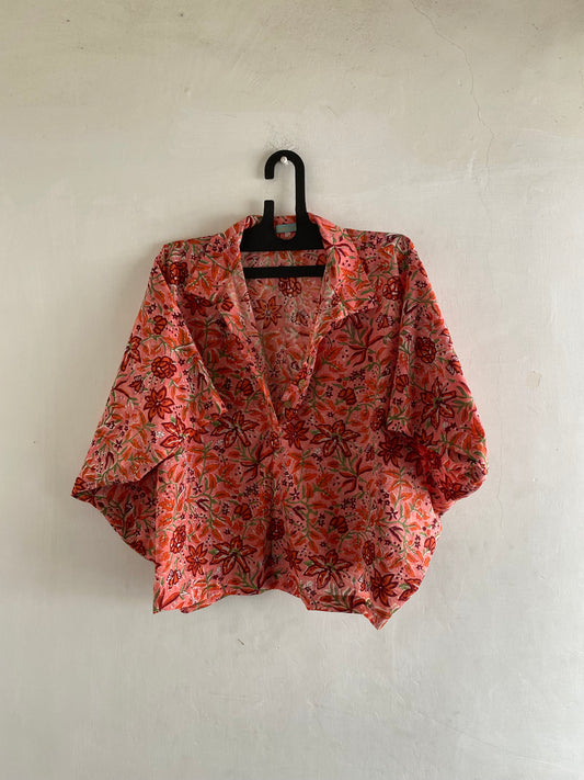 batwing top collared