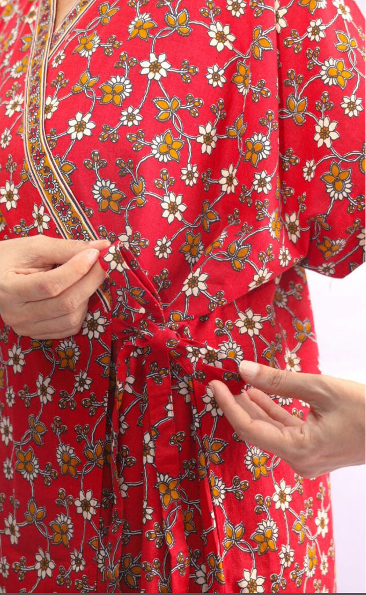 front open wrap housecoat
