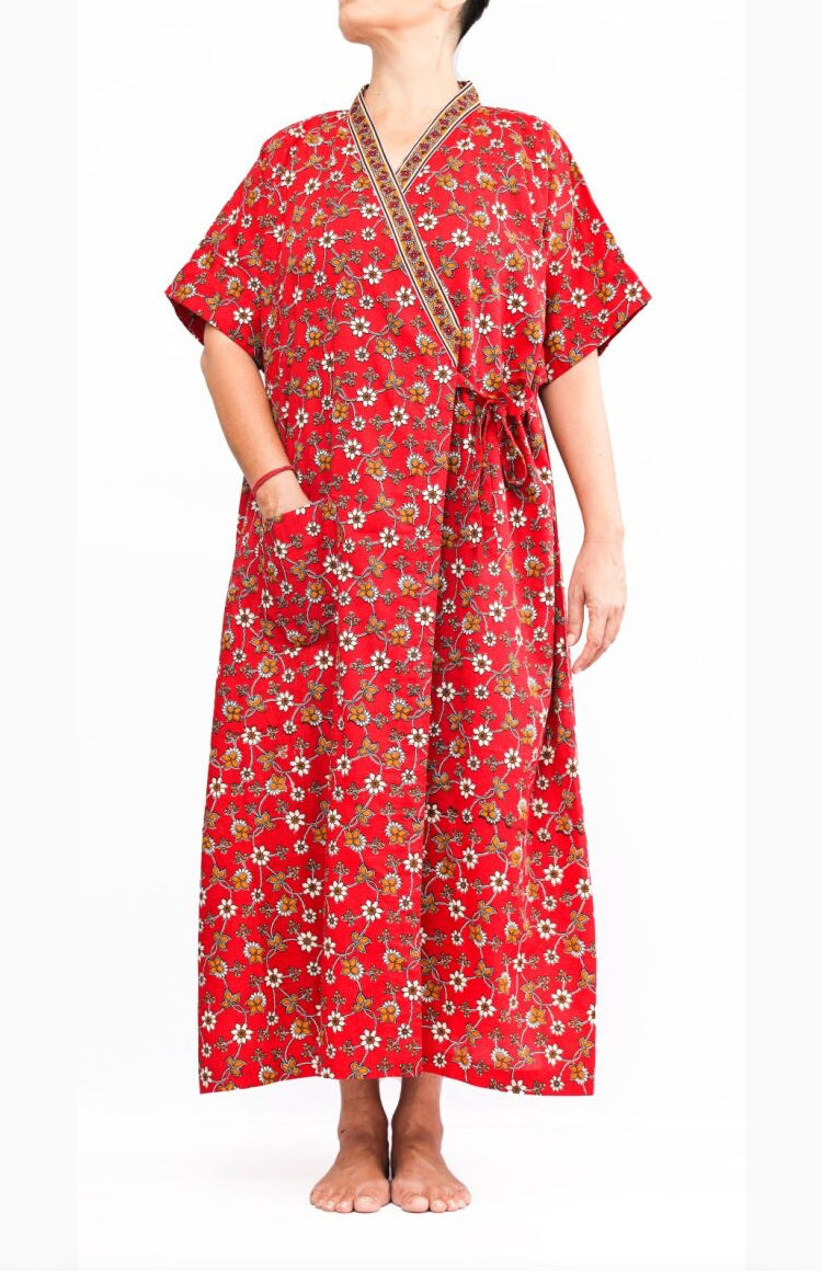 front open wrap housecoat