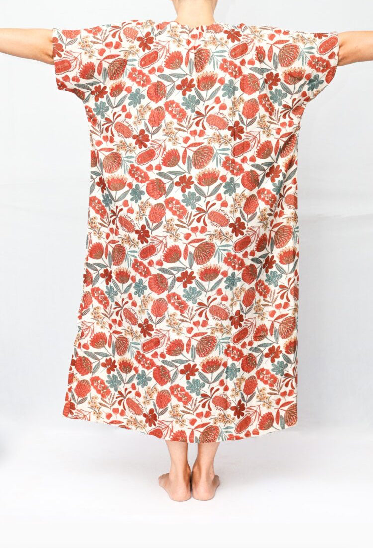front zip to hip  nighty