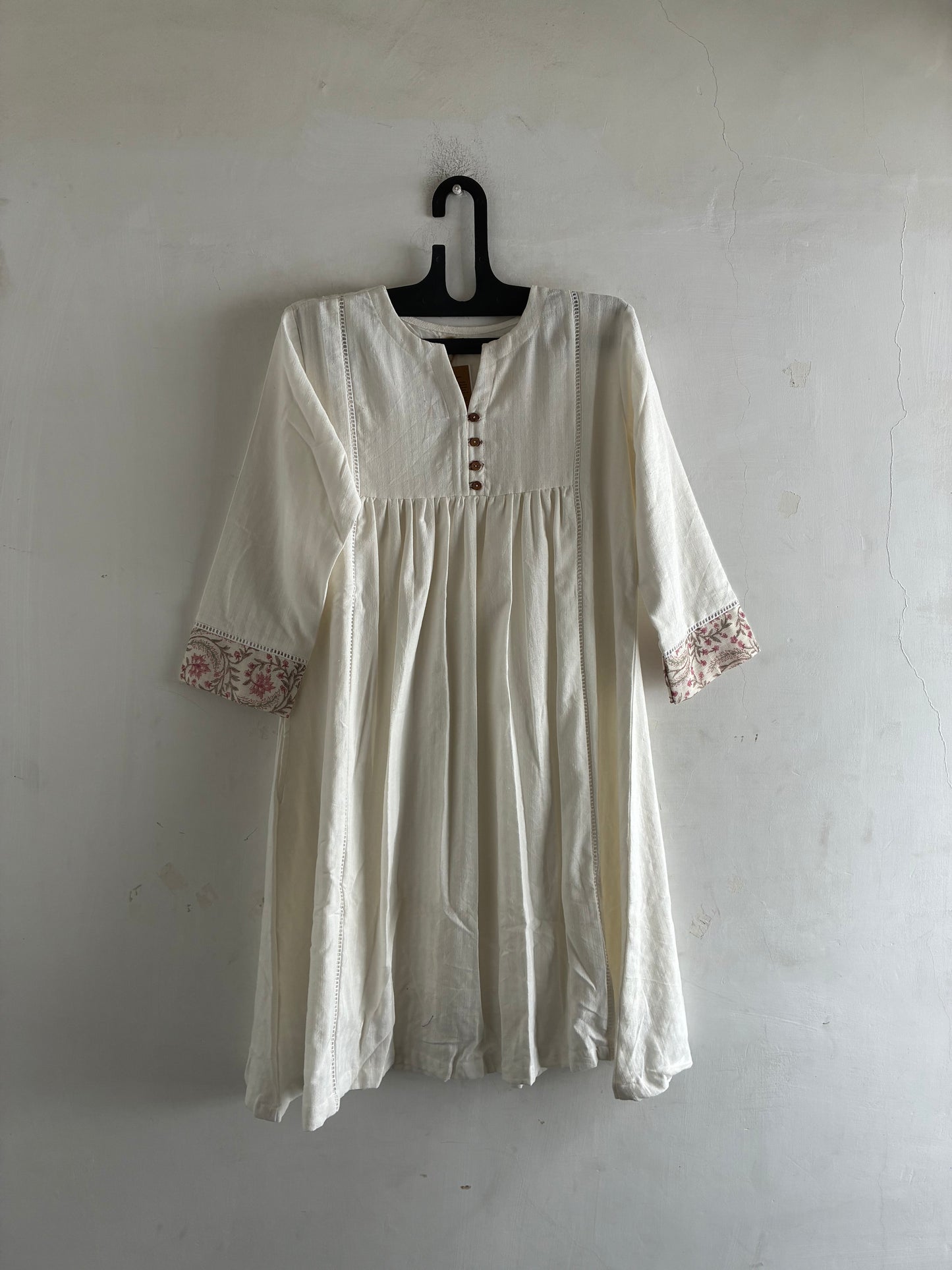 white gathered