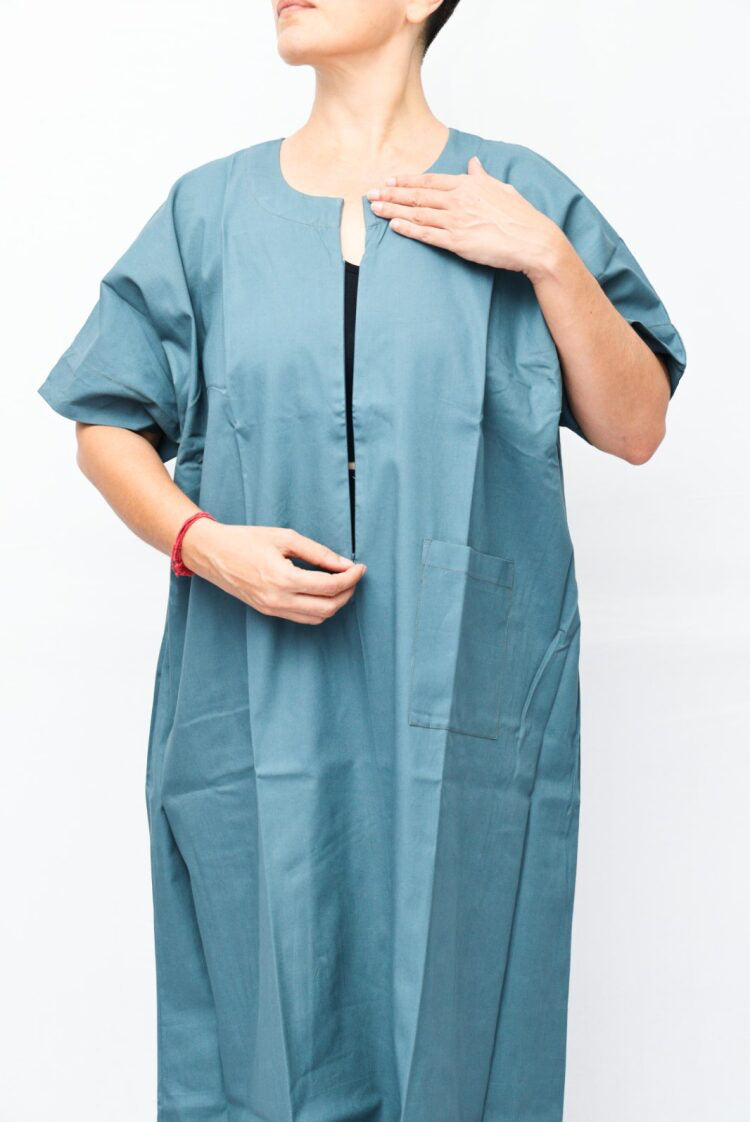 front zip to hip  nighty