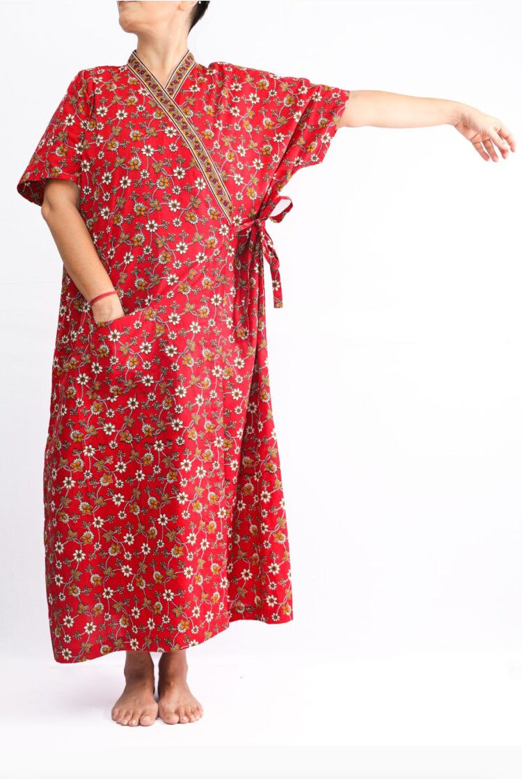 front open wrap housecoat