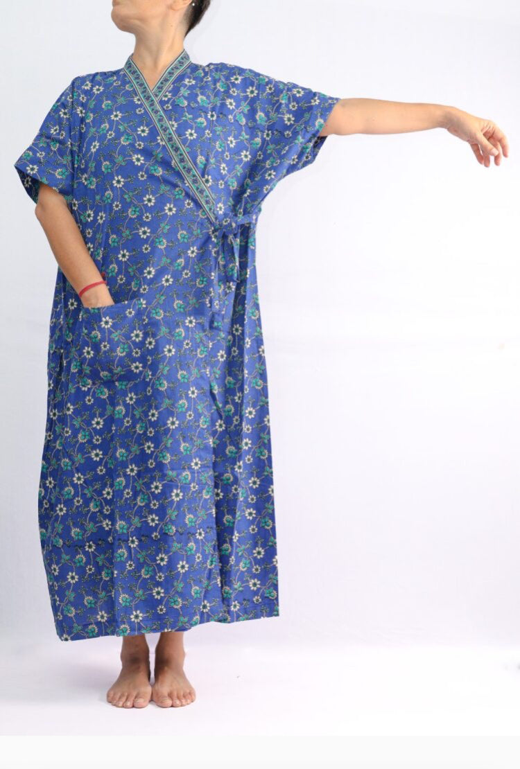 front open wrap housecoat