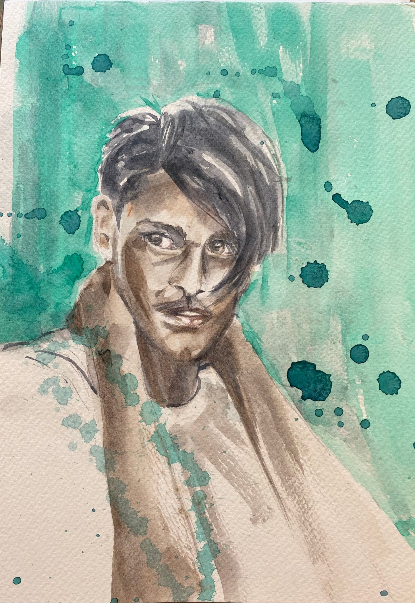 watercolour portrait