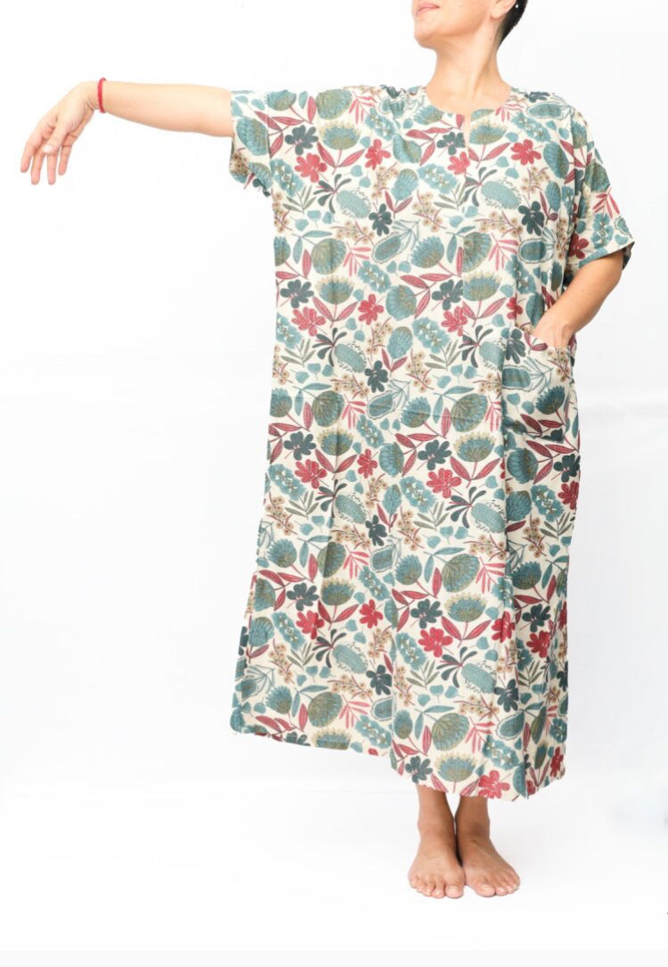 front zip to hip  nighty