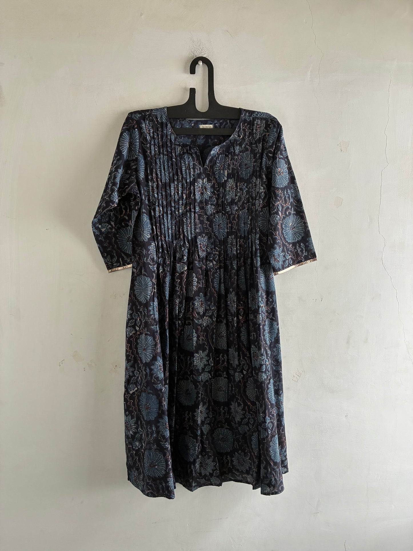 black grey pleated