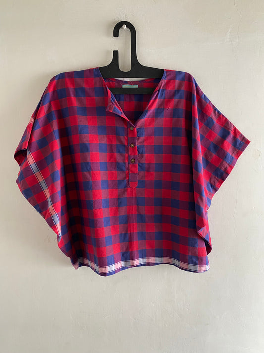 check batwing handloom