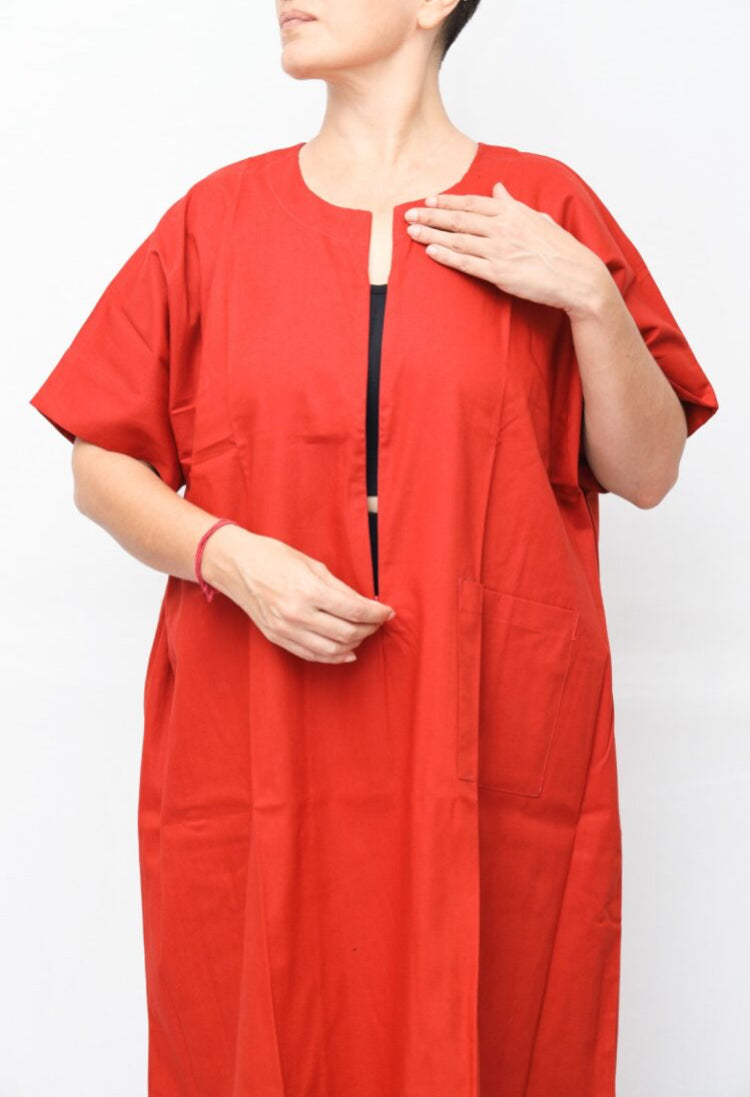 front zip to hip  nighty