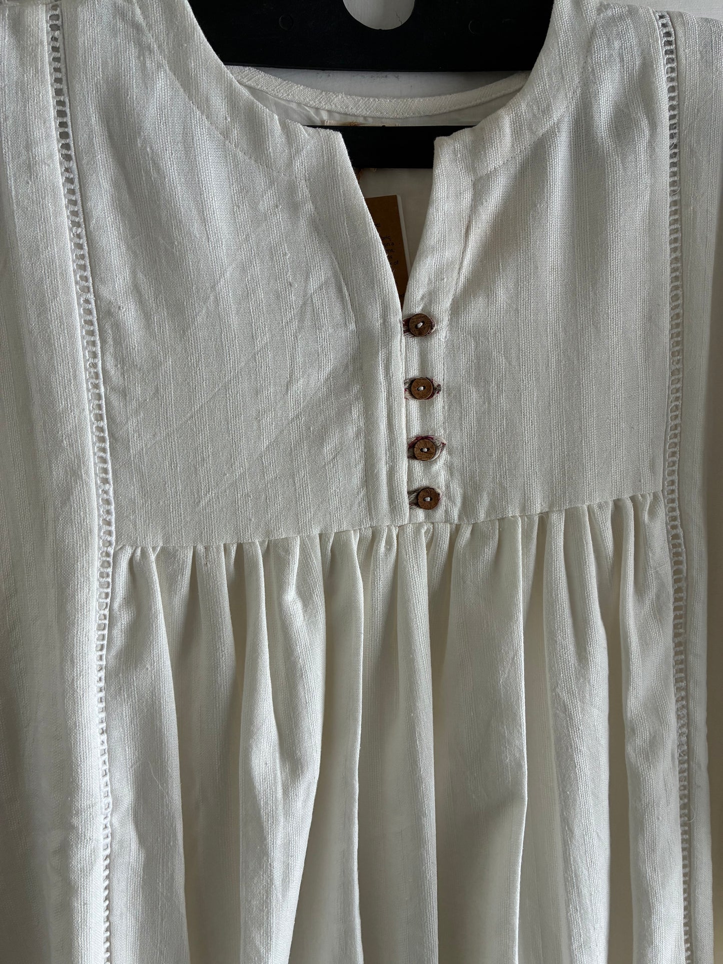 white gathered