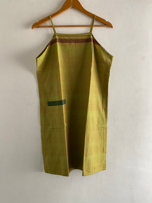 Handloom spaghetti shift dress